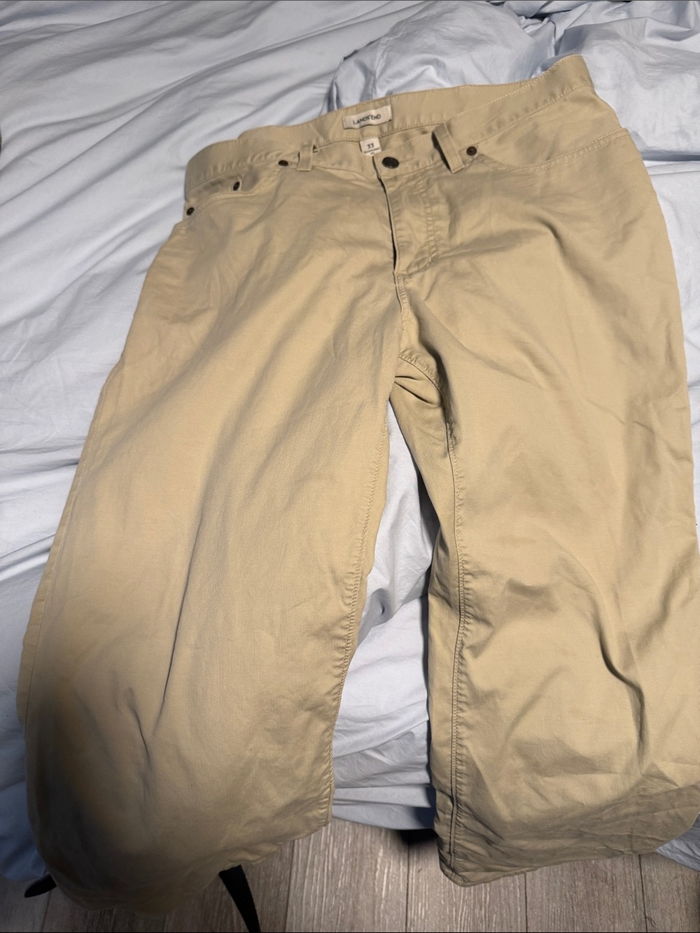Lands' End Men's Light Beige Chino Pants